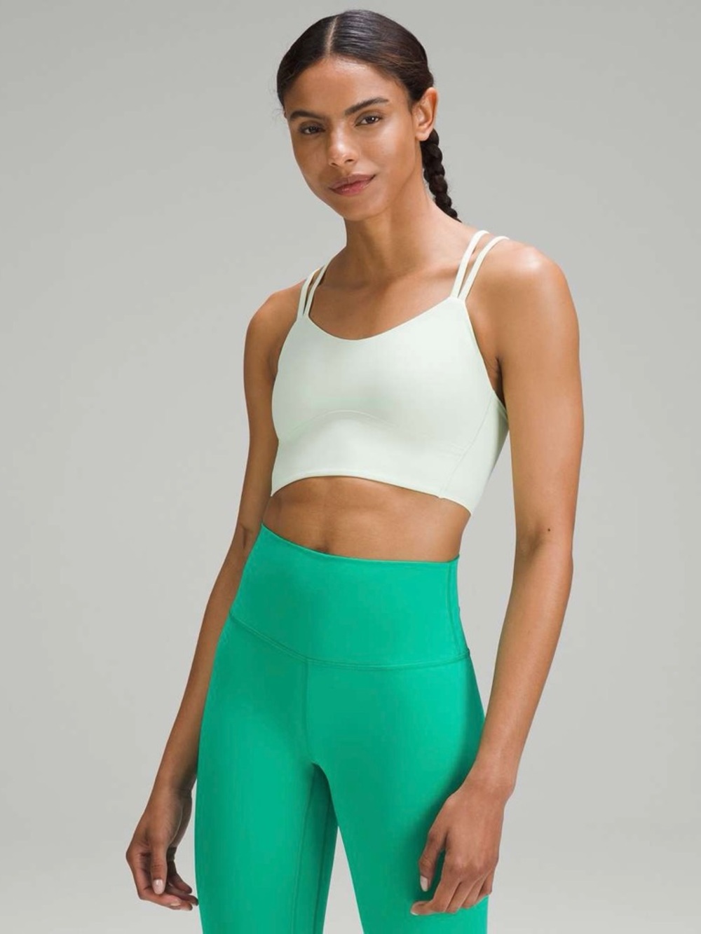 Lululemon Like a Cloud Longline Sports Bra Light‎ Support B/C Cup Kohlrabi Green